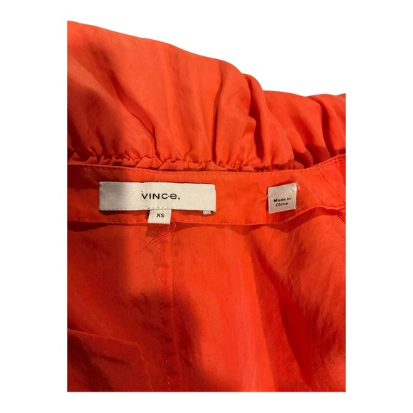 VINCE Women’s Orange v-neck Midi dress Size XS - Picture 7 of 16
